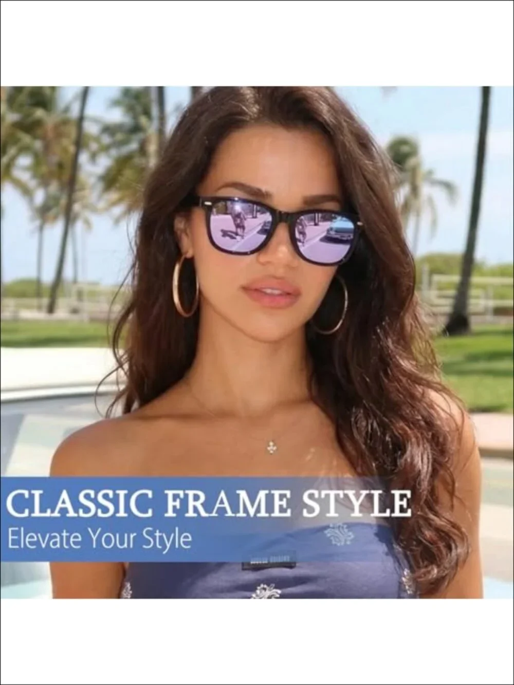 Polarized Mirrored Square Sunglasses UV400 Full Frame Lightweight